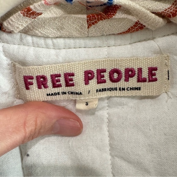 Free People Astrid Quilted Jacket Womens Small Boho Casual Striped Oversized - Picture 5 of 13